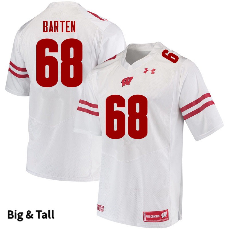 Wisconsin Badgers Men's #68 Ben Barten NCAA Under Armour Authentic White Big & Tall College Stitched Football Jersey XK40P31VH